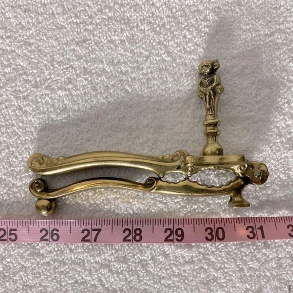 Antique England Brass  Nutcracker With Standing Gargoyle - Picture 15 of 15